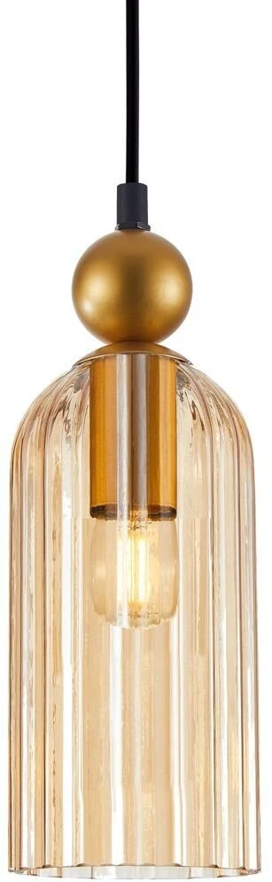Pakabinamas šviestuvas Lampa wisząca Italux NARISA auksinė amber