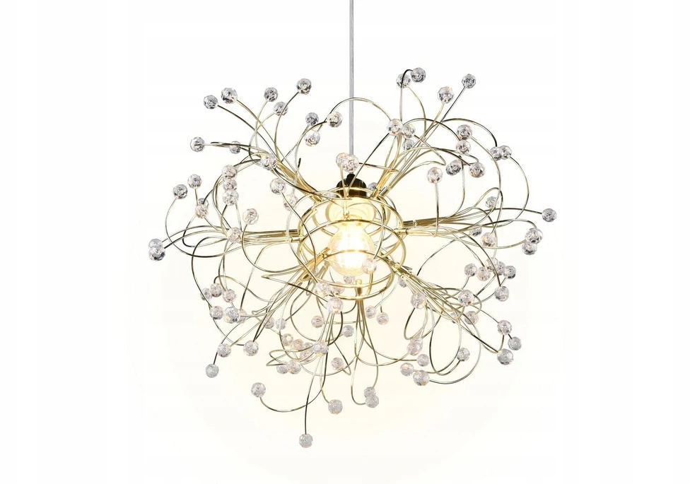 Pakabinamas šviestuvas Lampa wisząca Lucide Trio Rl Gloria lampa wisząca zwis 1x40W E27 auksinė (R31311003)