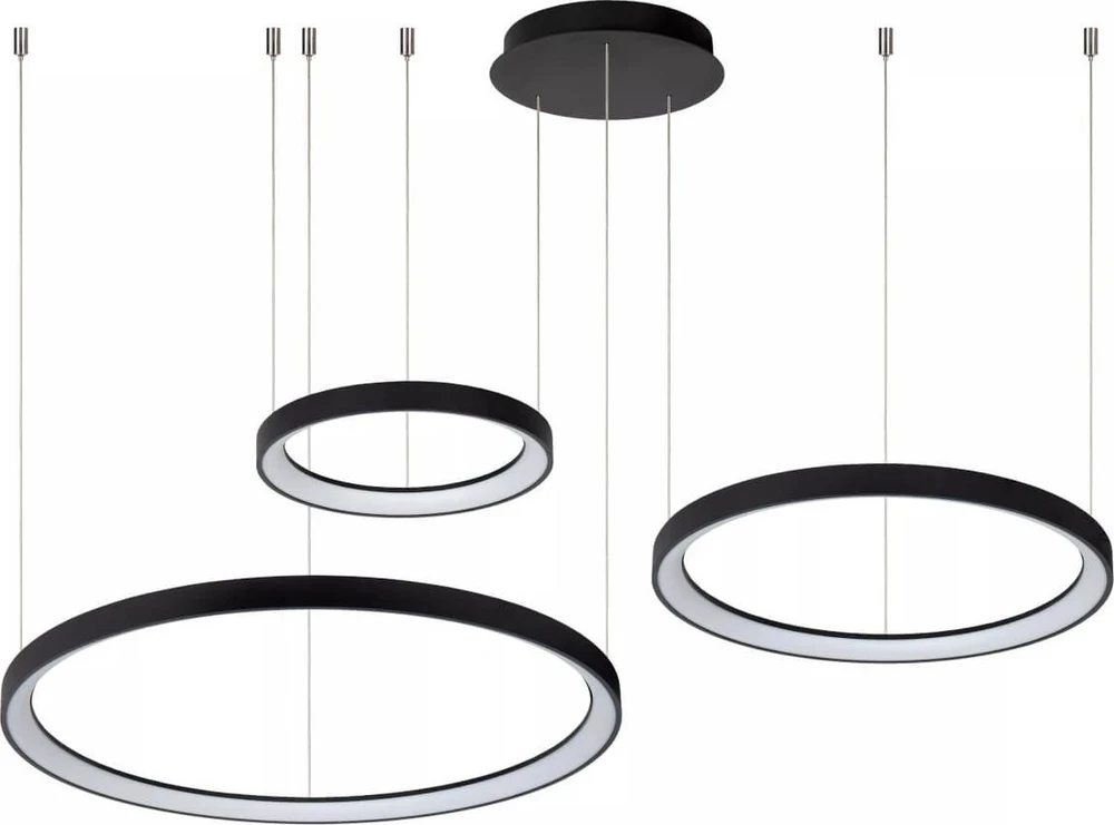 „Lucide Modern Vidal“ LED 120 W juodos spalvos pakabinamas šviestuvas svetainei