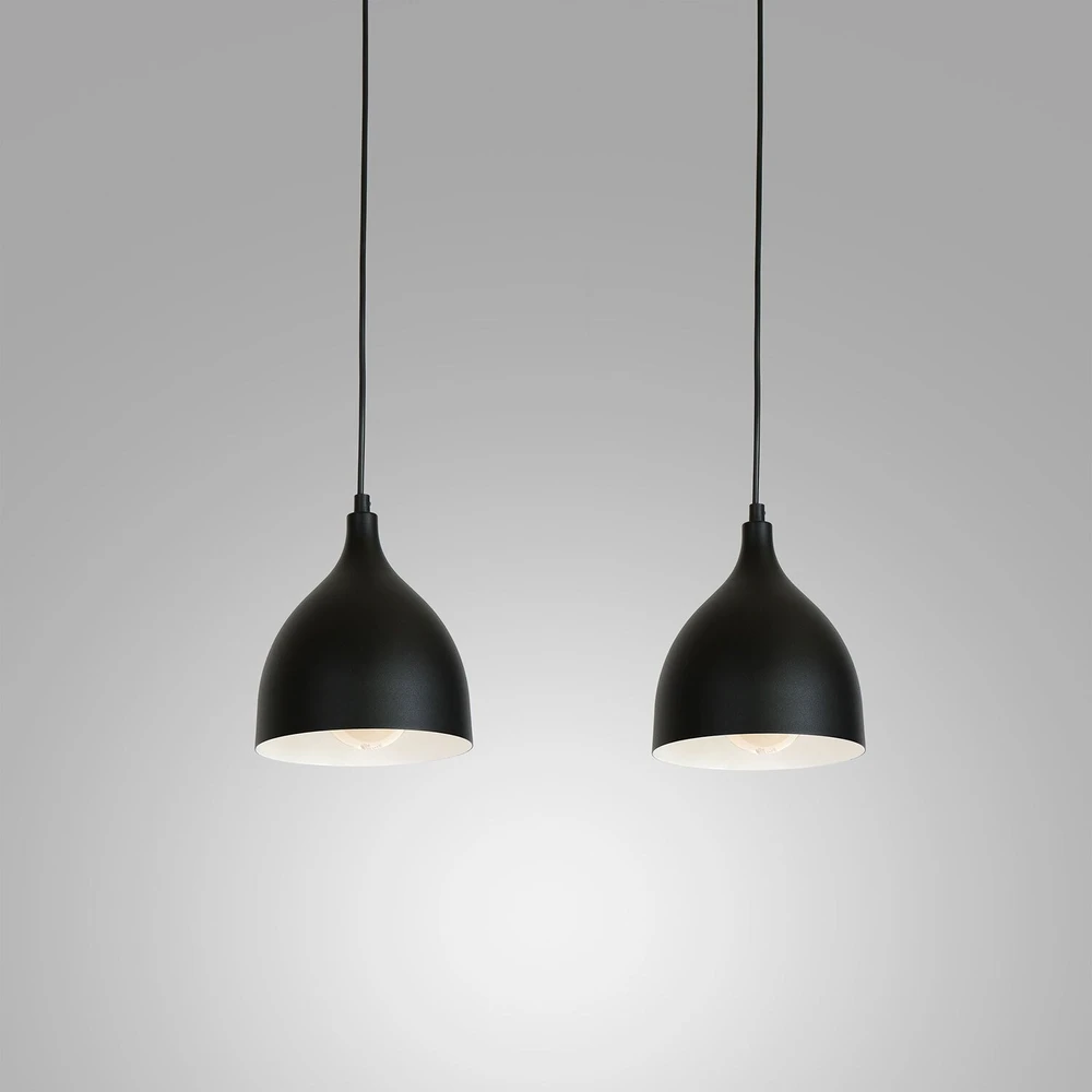 Pakabinamas šviestuvas Luminex Kabanti lempa Kabanti pakabinama šviestuvas Luminex Noak 2x60W E27 juoda 6222