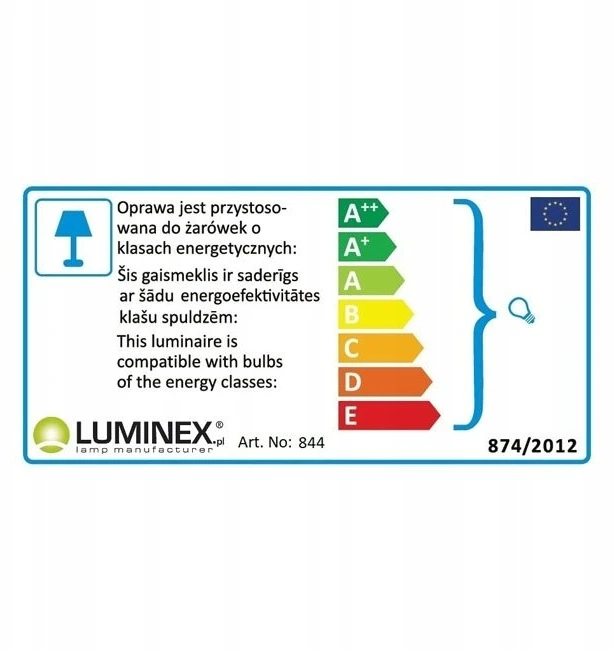 Pakabinamas šviestuvas Luminex Kartel 844 kabanti lempa su pakabinimu 3x60W E27 juoda