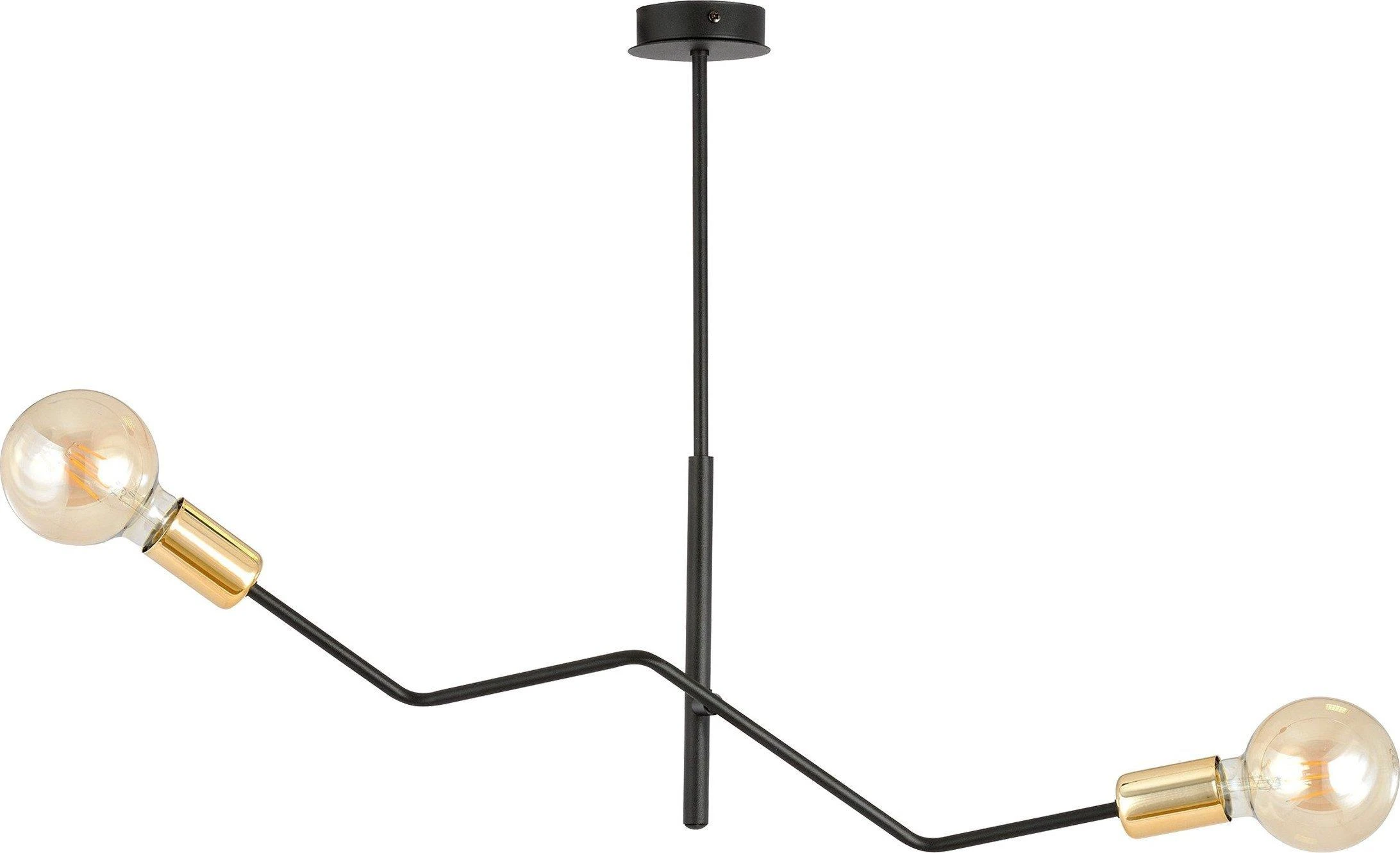 Orno GIRO pakabinamas šviestuvas, maks. galia 2x60W, E27, juodas ir auksinis