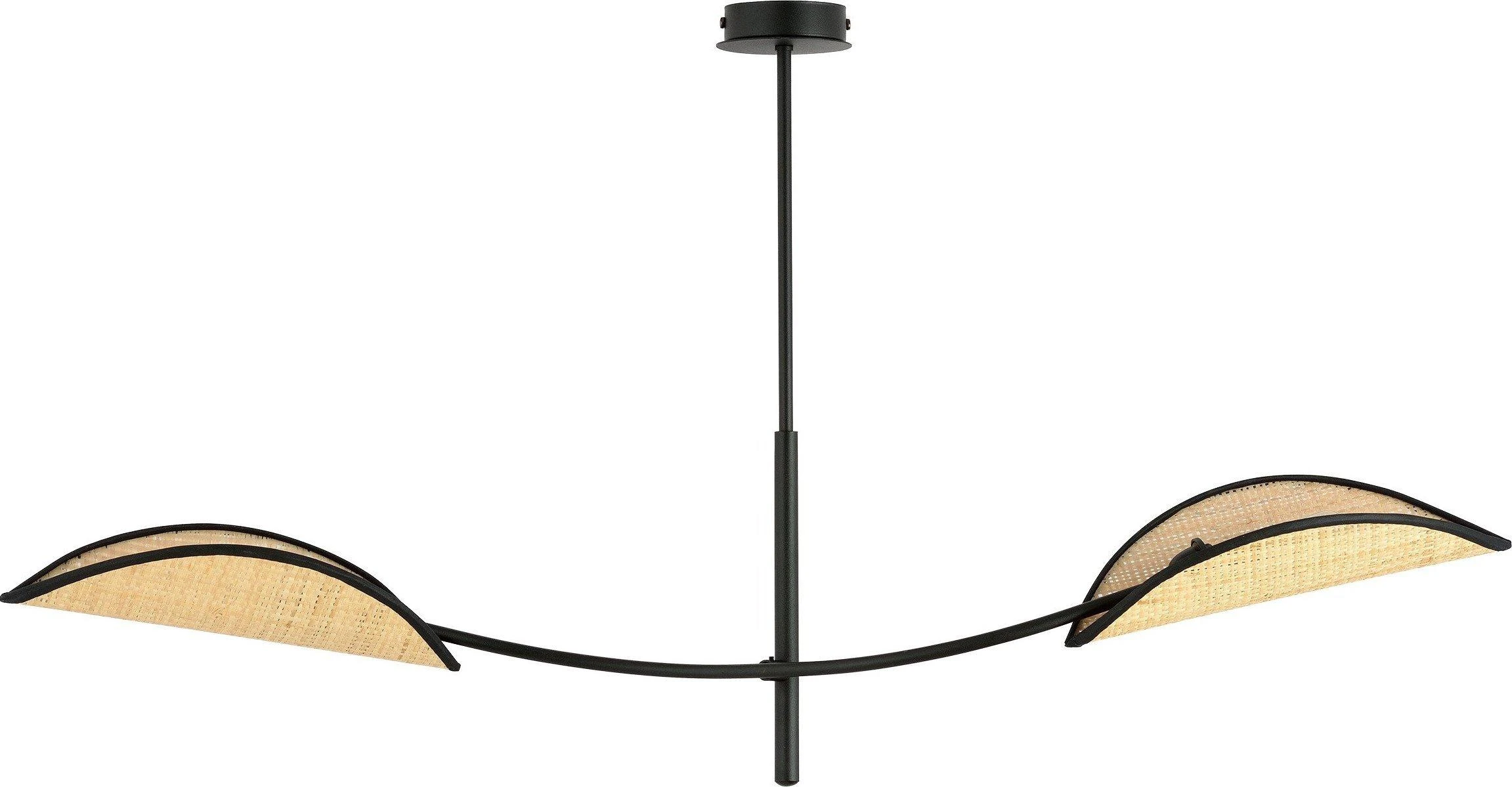 Orno PETALO pakabinamas šviestuvas, maks. galia 2x40W, E14, juodas rotangas