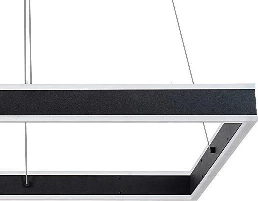 Pakabinamas šviestuvas Rabalux Kabanti lempa Juoda kabanti lempa Quadro LED žiedas 60W 4000K kabantis virš stalo