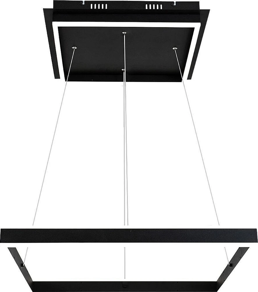 Pakabinamas šviestuvas Rabalux Kabanti lempa Juoda kabanti lempa Quadro LED žiedas 60W 4000K kabantis virš stalo