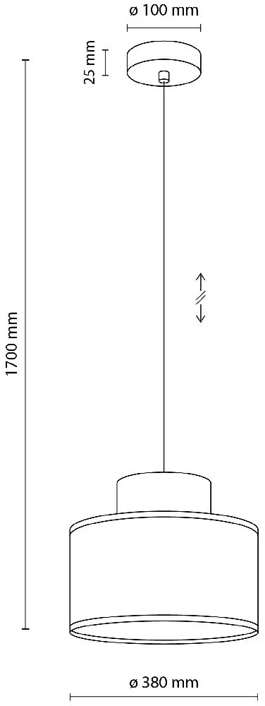 TK Lighting Duo 3256 pakabinamas šviestuvas, natūralaus džiuto vamzdelis, žalias