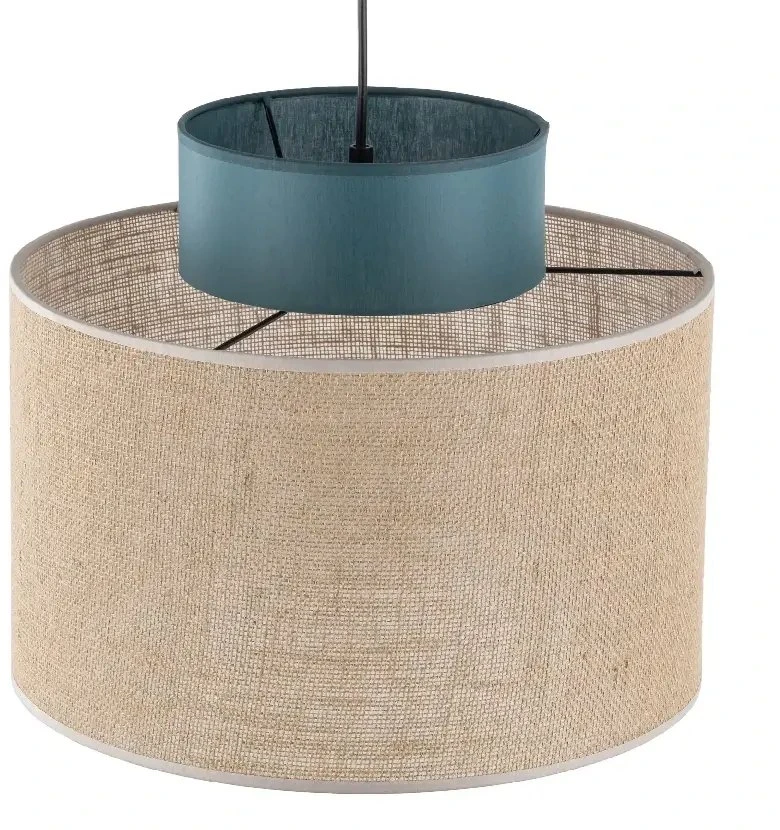 TK Lighting Duo 3256 pakabinamas šviestuvas, natūralaus džiuto vamzdelis, žalias