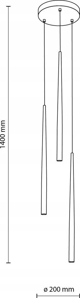 Pakabinamas šviestuvas TK Lighting LAMP PENDANT PIANO G9 3X8W BK