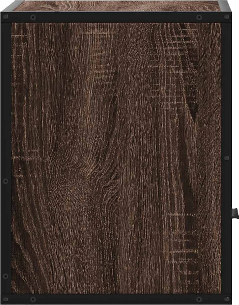 Sieninės naktinės spintelės, 2vnt., ruda ąžuolo, 40x31x39,5 cm