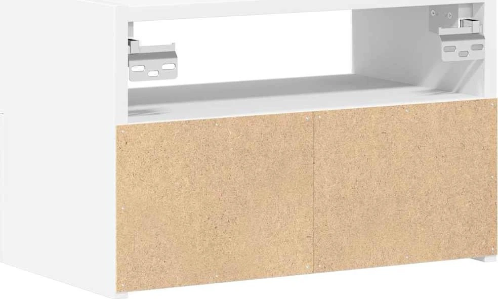Sieninės naktinės spintelės, 2vnt., baltos, 45x26x28,5cm