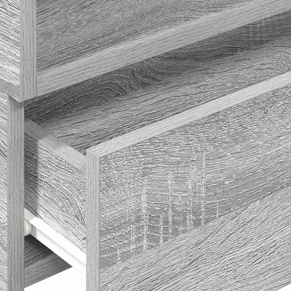 Sieninės naktinės spintelės, 2vnt., pilka, 45x26x28,5cm