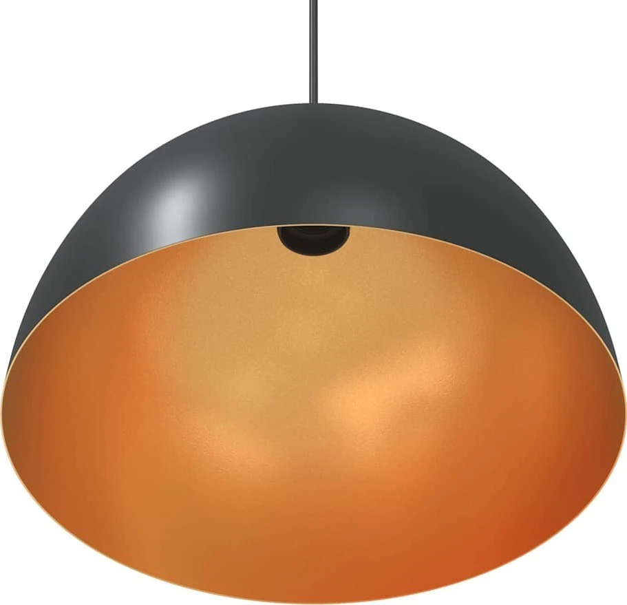 Pakabinamas šviestuvas Pakabinami šviestuvai, 2 vnt., reguliuojamo aukščio, E27, juodi, Ø 30 cm, metaliniai