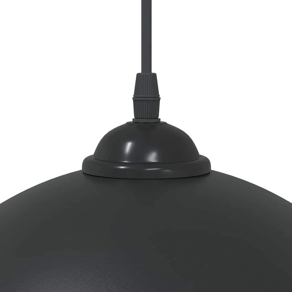 Pakabinamas šviestuvas Pakabinami šviestuvai, 2 vnt., reguliuojamo aukščio, E27, juodi, Ø 30 cm, metaliniai