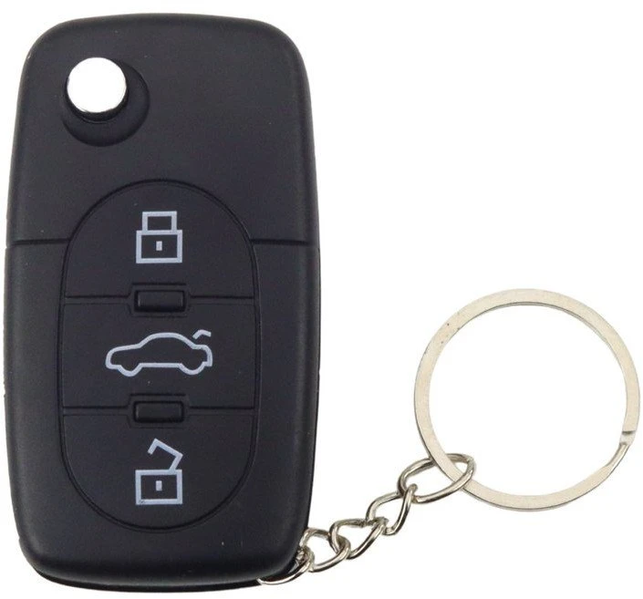 Lean Toys Automobilio raktų pakabukas su LED žibintuvėliu ir elektros šoku