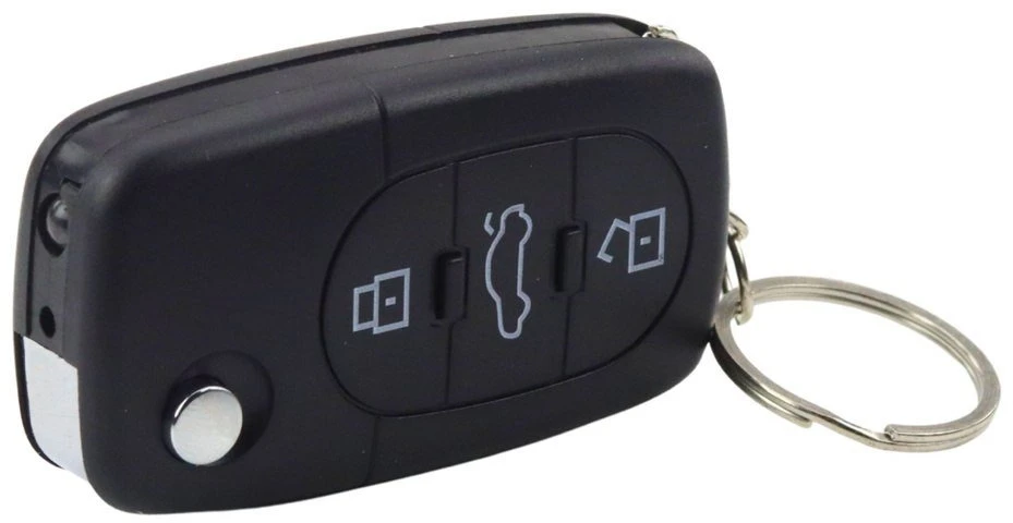 Lean Toys Automobilio raktų pakabukas su LED žibintuvėliu ir elektros šoku