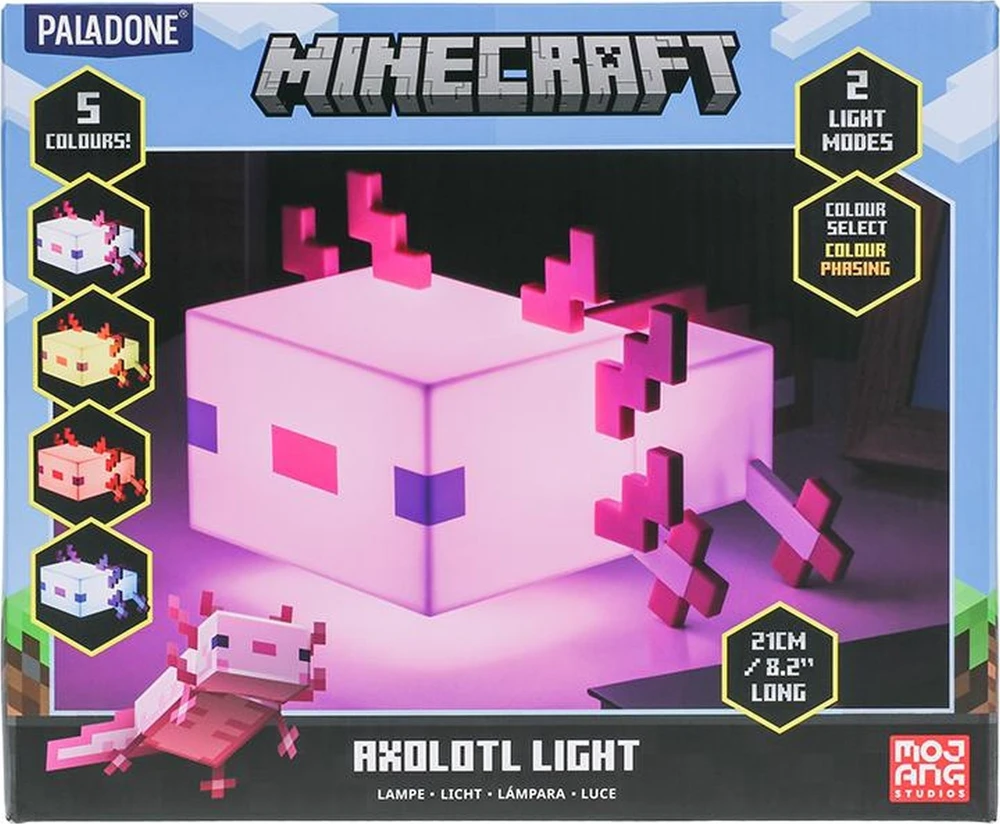 Paladone Minecraft Axolotl lempa