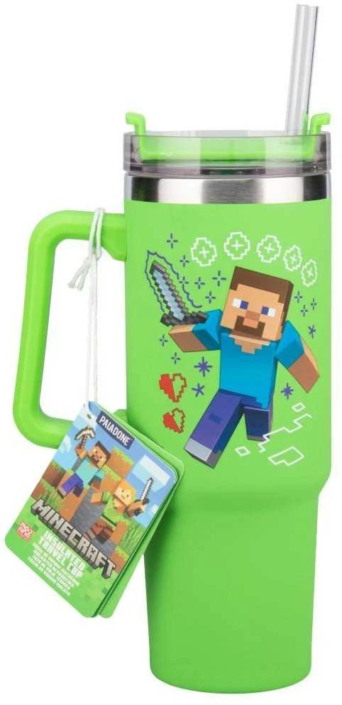 Paladone ABYstyle MINECRAFT Žalia Sandarus Puodelis su Šiaudeliu | 900 ml