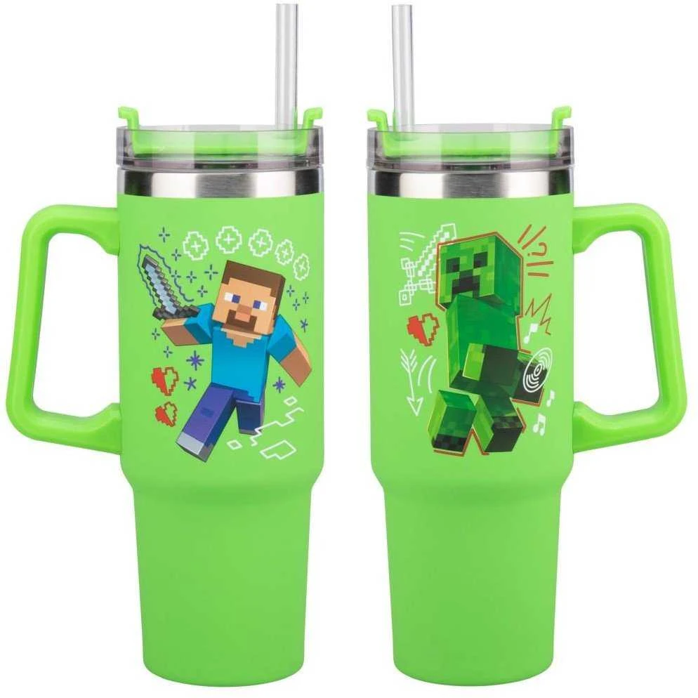 Paladone ABYstyle MINECRAFT Žalia Sandarus Puodelis su Šiaudeliu | 900 ml