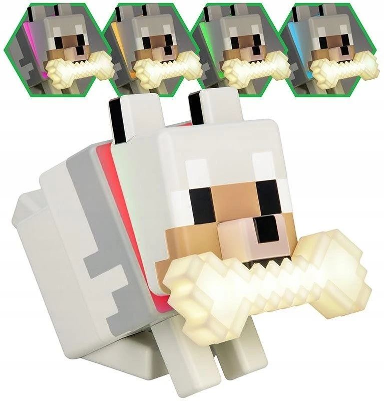 Paladone Minecraft Wolf GloBuddies lempa | 14.3 cm