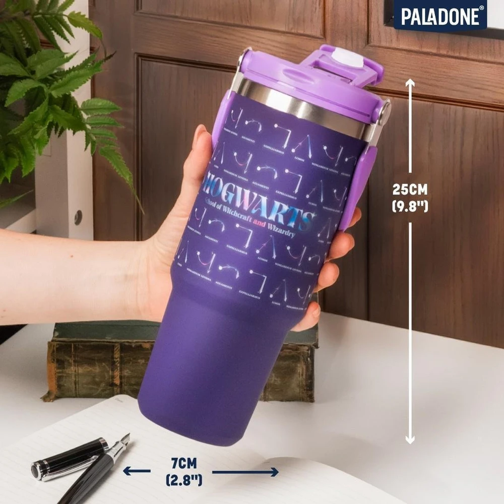 Paladone Haris Poteris - Hogvartso burtų termo puodelis su viršutine rankena (900 ml)