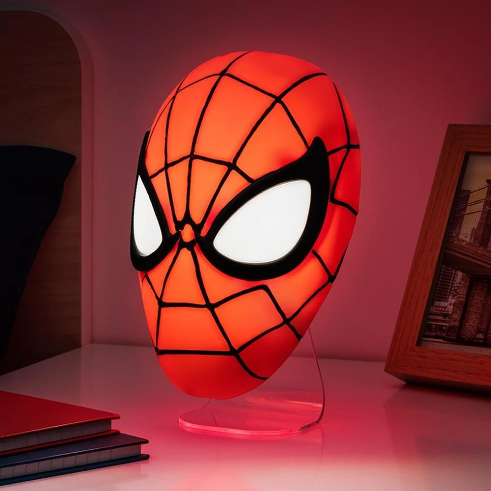 Paladone Marvel Spiderman Mask Desktop / Wall Logo lempa