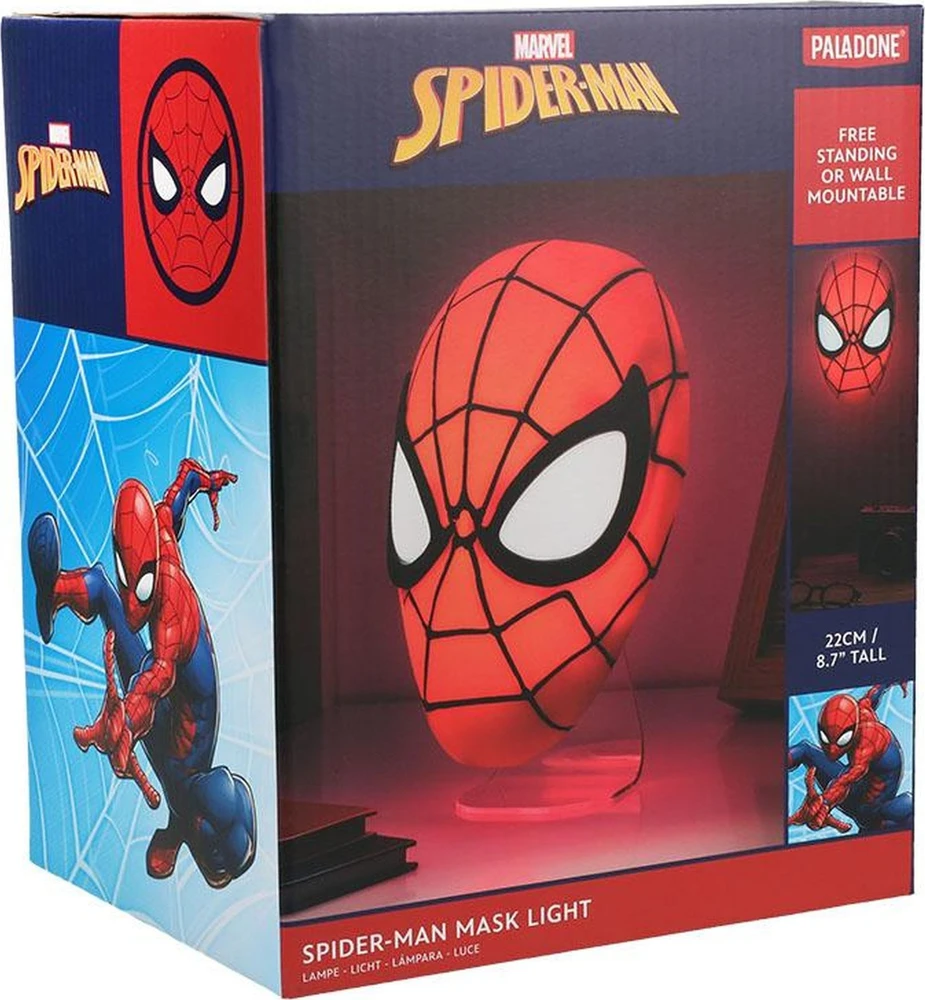 Paladone Marvel Spiderman Mask Desktop / Wall Logo lempa