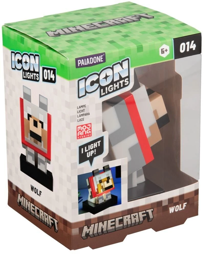 Paladone Minecraft Wolf Icon Lempa