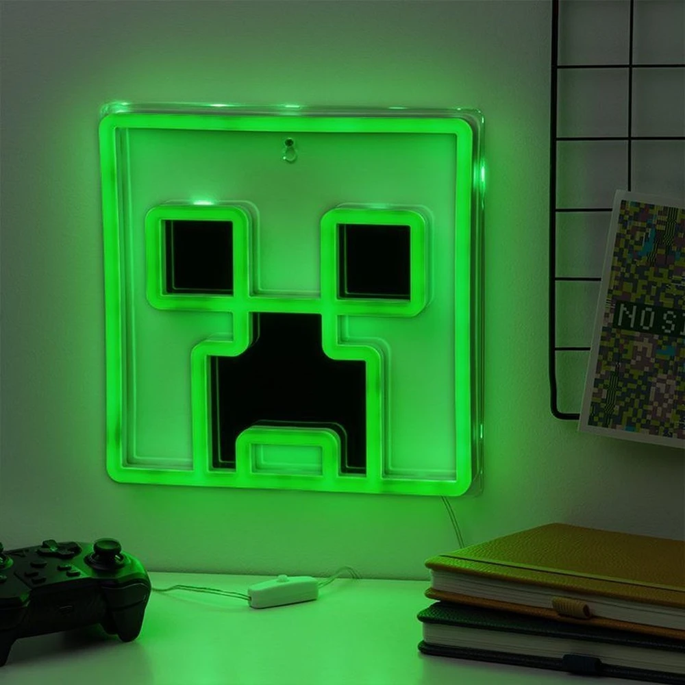Paladone Creeper sieninis montuojamas LED neoninis šviestuvas