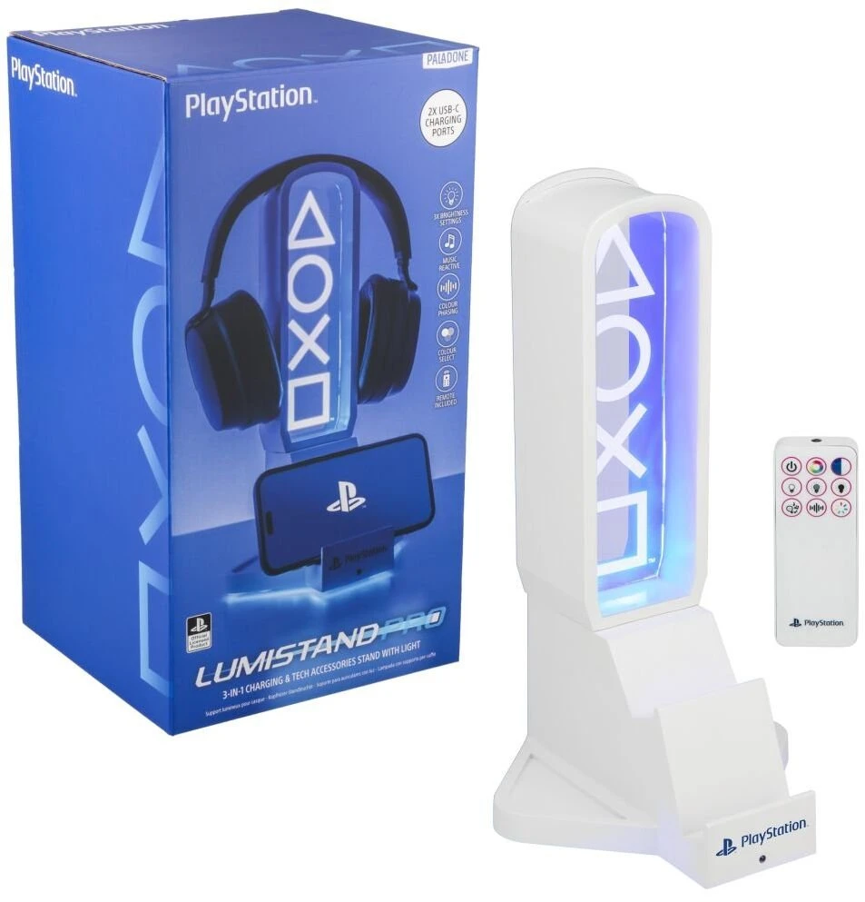 Paladone „Playstation“ stalo ausinių stovas su šviesa