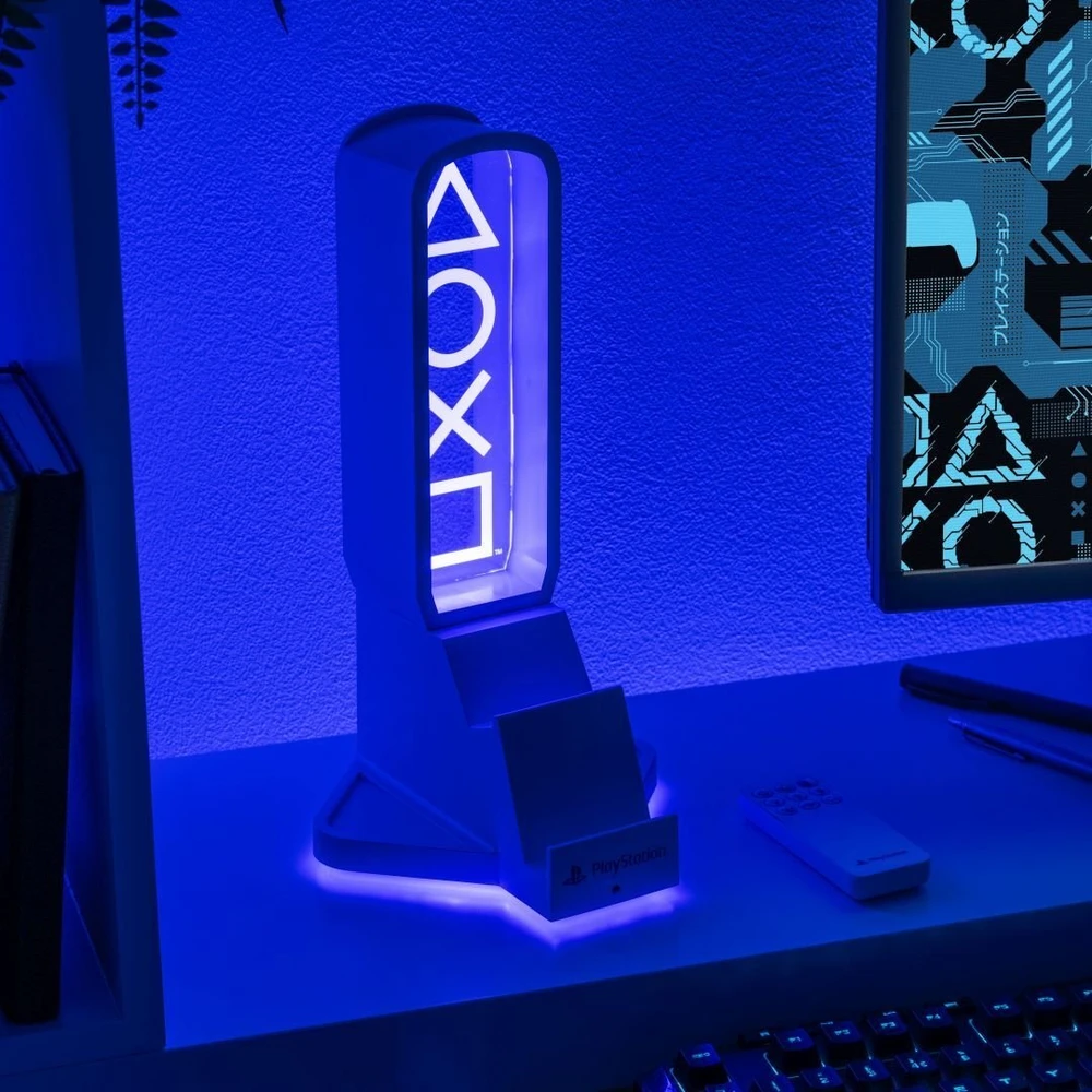 Paladone „Playstation“ stalo ausinių stovas su šviesa