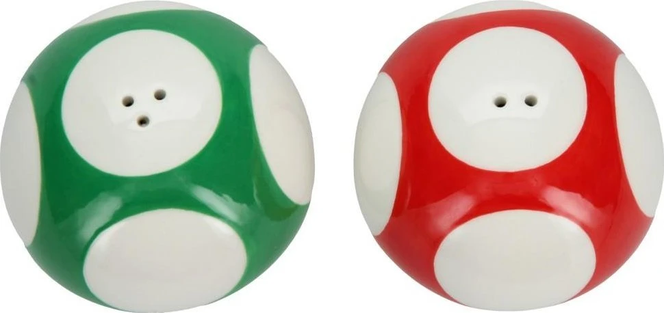 Paladone SUPER MARIO – Mushrooms – Druskos ir pipirų indelių rinkinys