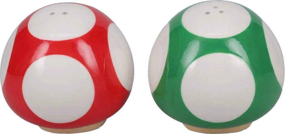 Paladone SUPER MARIO – Mushrooms – Druskos ir pipirų indelių rinkinys