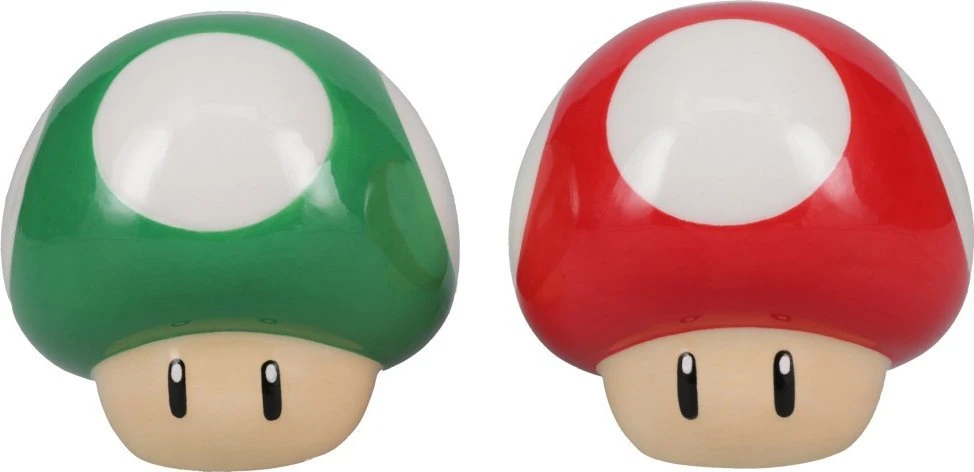 Paladone SUPER MARIO – Mushrooms – Druskos ir pipirų indelių rinkinys
