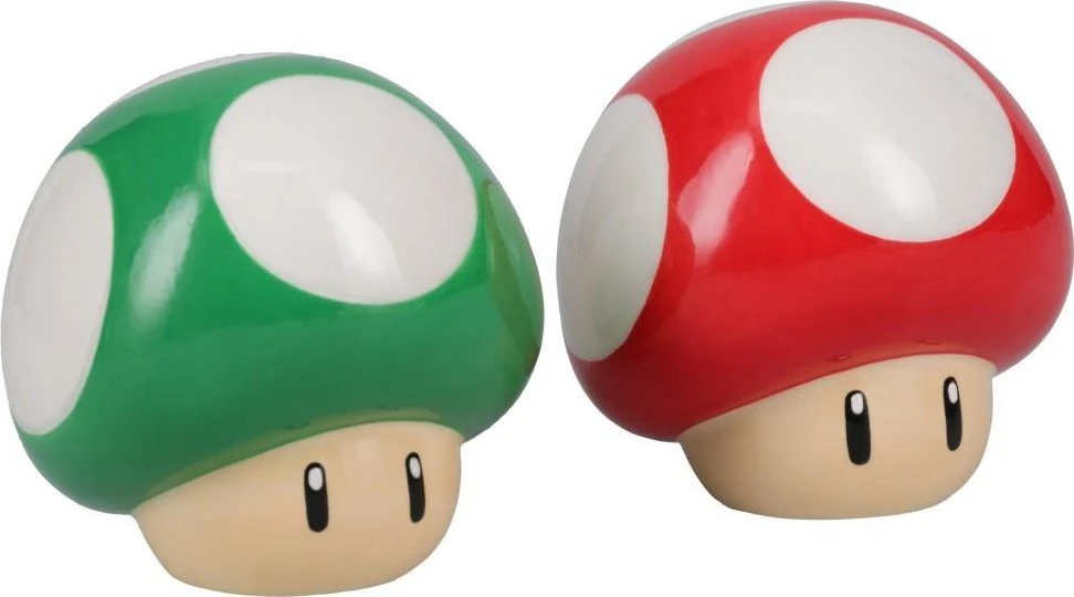 Paladone SUPER MARIO – Mushrooms – Druskos ir pipirų indelių rinkinys