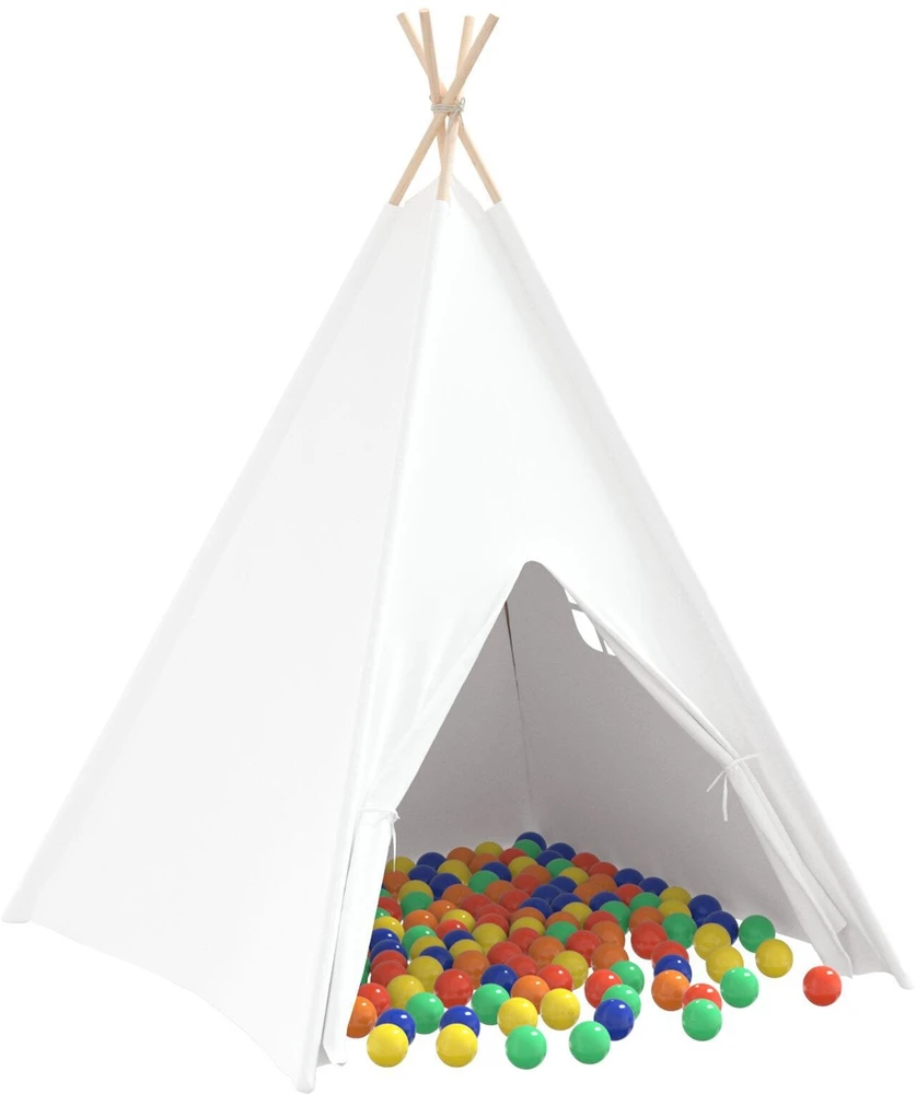 Teepee palapinė Balta 120 x 120 x 150 cm Audinys ir plastikas