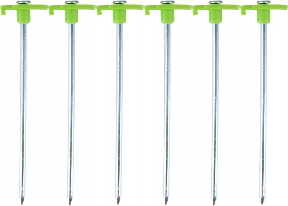 PALAPINĖS KUOLAI 19CM RINKINYS 6VNT METALAS PLASTIKAS CAMP ACTIVE 502991