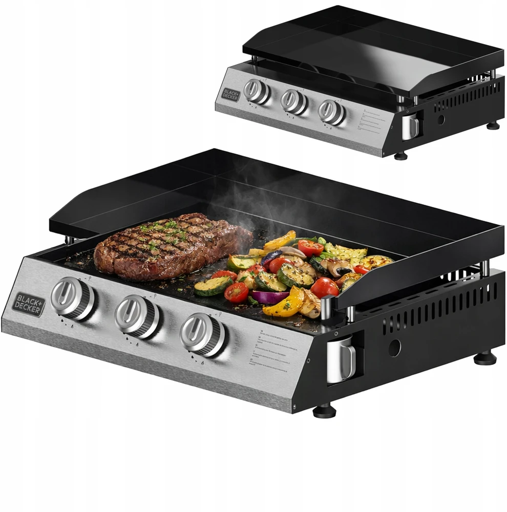 Black & Decker juodas+decker Juodas & Decker BXOP7350E 3-burner gas barbecue