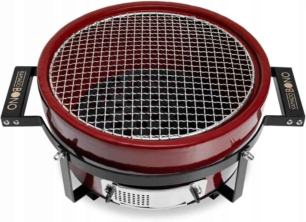 Kamado Bono Hibachi EVO stalo grilis, apvalus, Royal Raudona