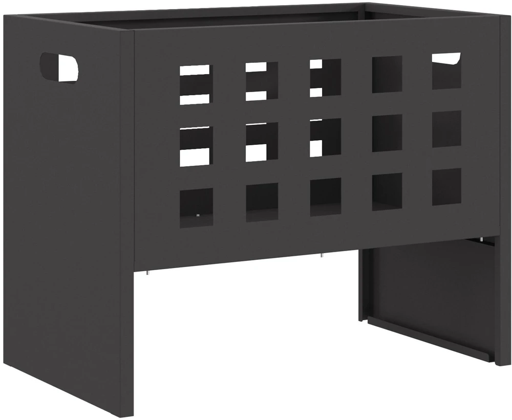 Ugnies dubuo Juoda 50 x 30 x 40 cm Plienas
