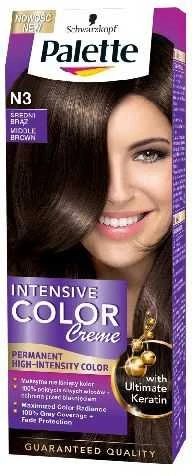 Palette Intensive Color Creme 4-0 N3, vidutiniškai ruda