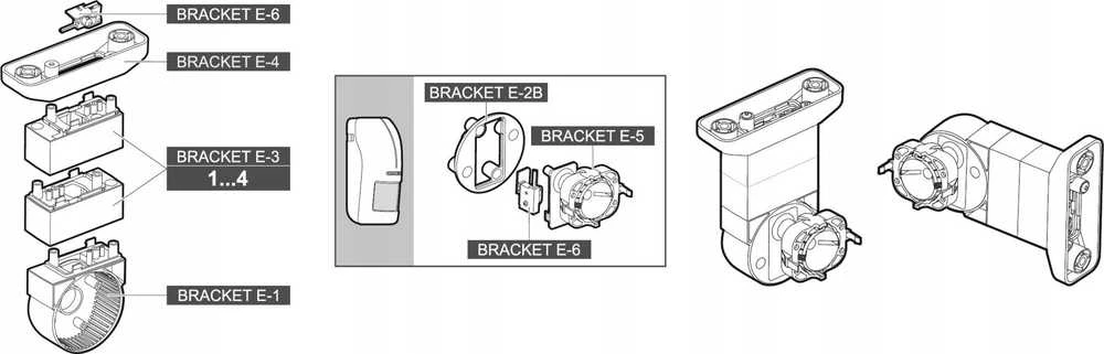 LAIKIKLIS JUDESIO DETEKTORIAMS BRACKET-E-OPAL-EX SATEL