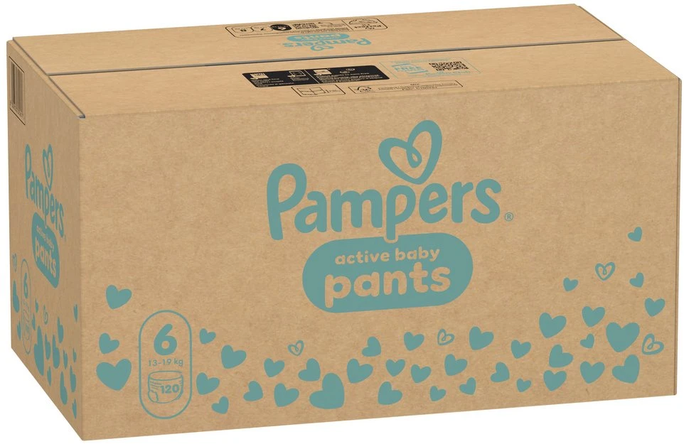 Pampers Active Baby 6 sauskelnės-kelnaitės 13-19 kg, 120 vnt.