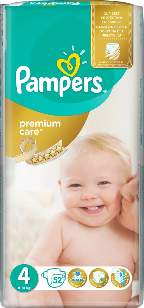 Pampers Sauskelnės Premium Care 4 52 vnt