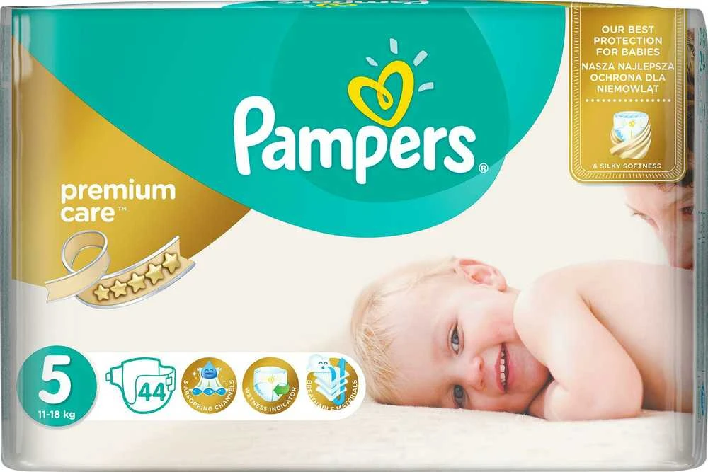 Pampers Premium Care , 5, 11 - 25 kg 44 vnt