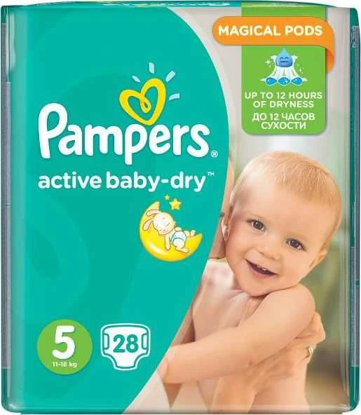 Pampers Sauskelnės Active Baby 5, 11-18 kg, 28 vnt.