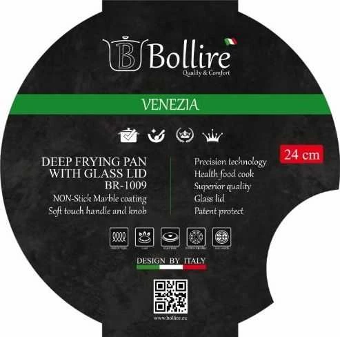 Keptuvė su dangčiu BOLLIRE VENEZIA BR1009, Ø 24 cm