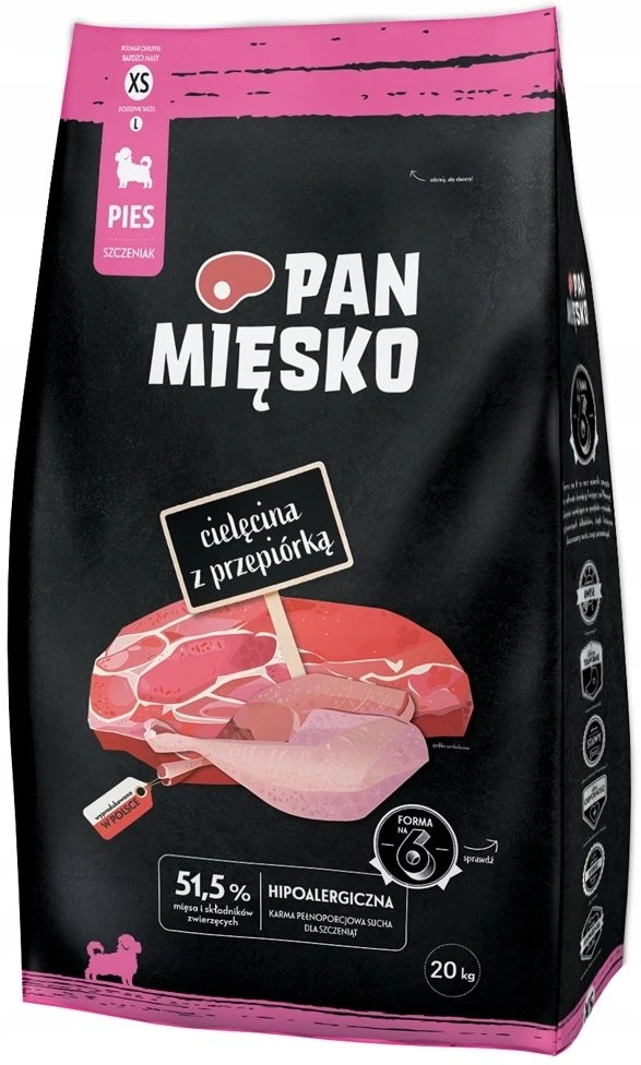 Pan Mięsko Cielęcina su przepiórką XS 20kg