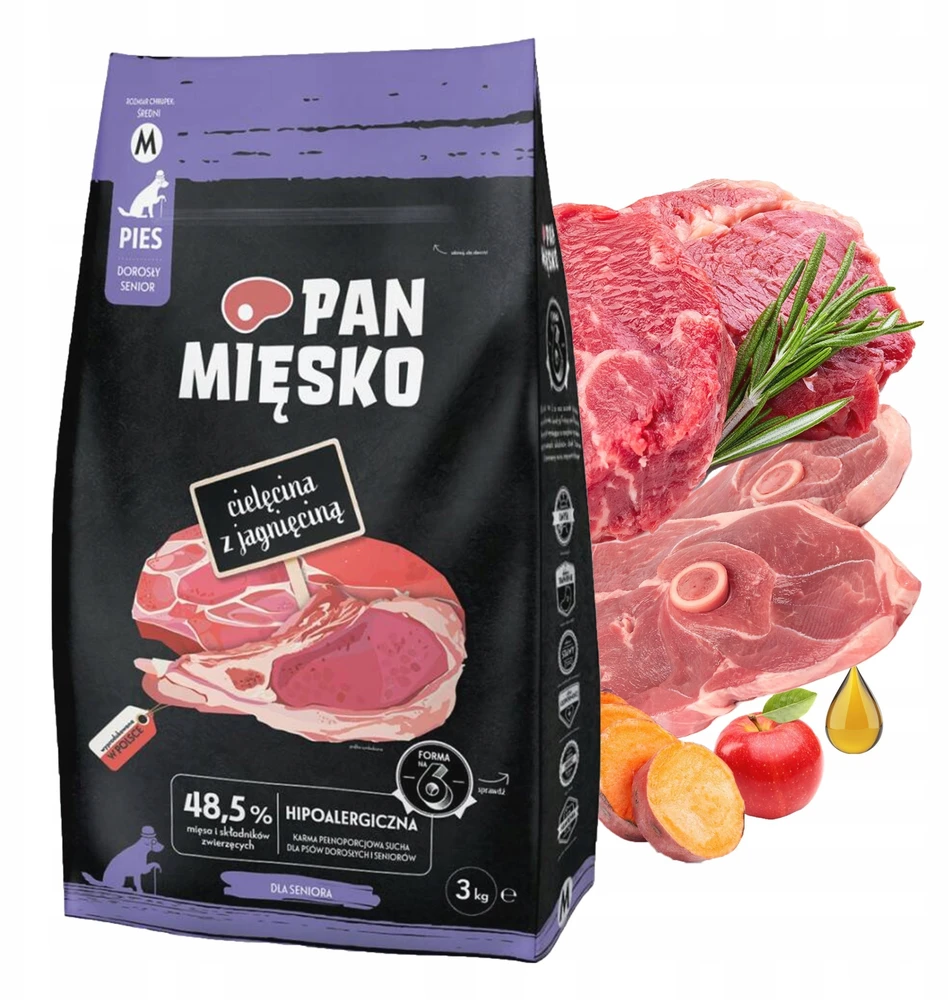 Nezatříděno Šunų Maistas - PAN MIĘSKO Veršiena su Aviena M 3kg Be Glitimo