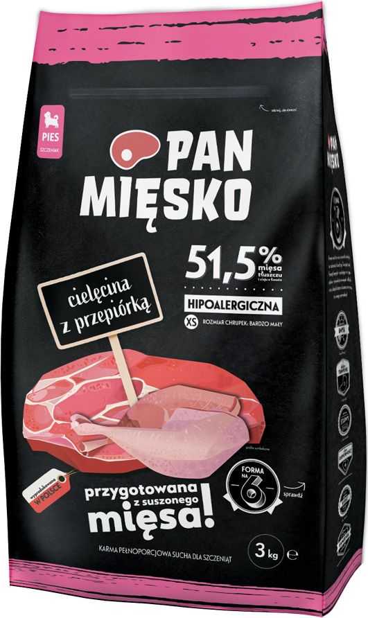 Sausas Šunų Maistas - PAN MIĘSKO Veršiena su Putpele, 9kg