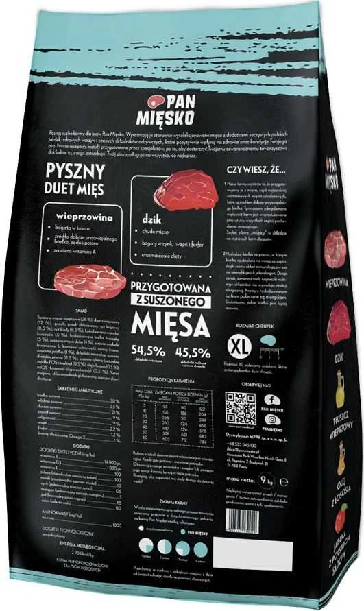 Wild Ponas Kiauliena su šernu XL - Sausas šunų maistas - 9kg